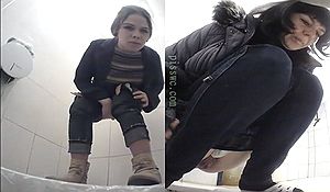 Подглядываем за девушками писающими в туалете